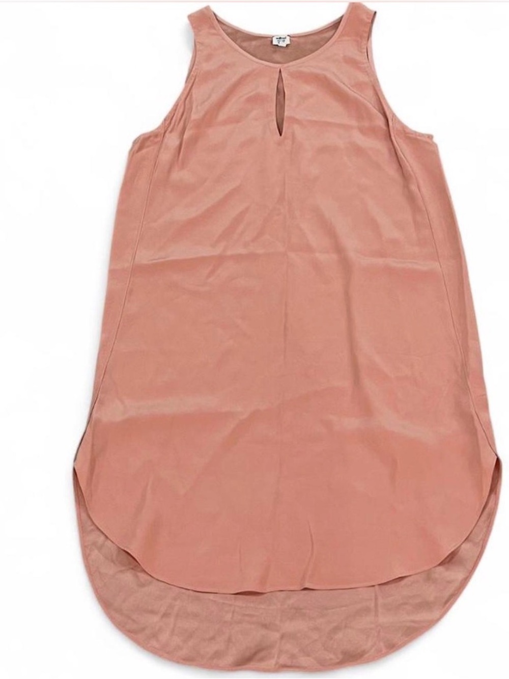 Wilfred by Aritzia 100% Silk Sleeveless Shift Dress XS Blush Pink Minimalist